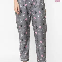 NOIRA Women Pack Of 2 Printed Mid-Rise Lounge Pants-image-45