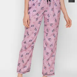 NOIRA Women Pack Of 2 Printed Mid-Rise Lounge Pants-image-65