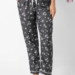 NOIRA Women Pack Of 2 Printed Mid Rise Lounge Pant-image-74