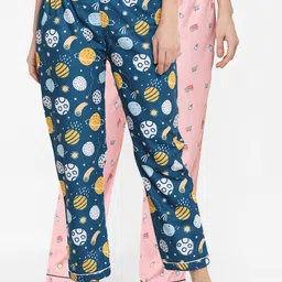 FashionRack Woman Pack of 2 Navy Blue & Pink Lounge Pants-picture-16