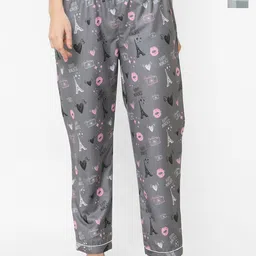 NOIRA Women Pack of 2 Printed Mid-Rise Straight Lounge Pants-image-55