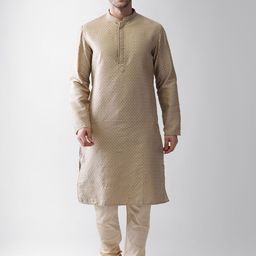 KISAH Men Ethnic Motifs Woven Design Kurta with Churidar-picture-4