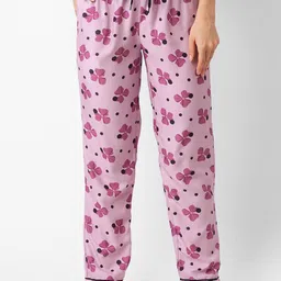 NOIRA Women Pack Of 2 Printed Mid-Rise Lounge Pants image 2