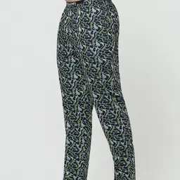 Jack & Jones Men Blue & Grey Graphic Printed Lounge Pants image 2