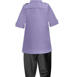 a.t.u.n. A T U N Boys Lavender Regular Pathani Kurta with Pyjamas image 4
