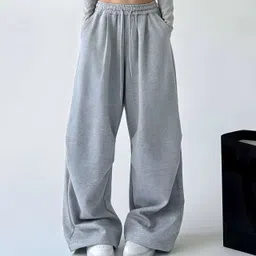 sixteenlines Women Graphic Print Grey Track Pants-picture-13