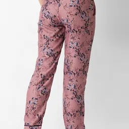 NOIRA Women Pack of 2 Printed Straight Lounge Pants image 2