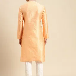 here&now x sanwara Sanwara Men Peach-Coloured Kurta with Pyjamas image 5