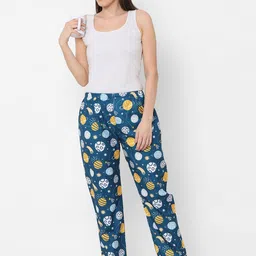 NOIRA Women Pack Of 2 Floral Printed Straight Lounge Pants image 4