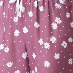 NOIRA Women Pack Of 2 Floral Printed Lounge Pants image 2