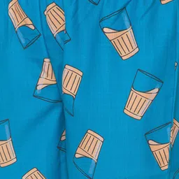 FashionRack Women Blue & Green Pack of 2 Printed Cotton Lounge Pants image 3