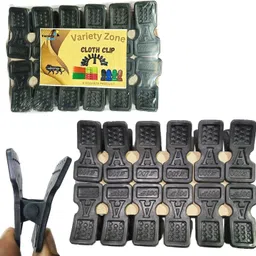 varietyzone Variety Zone Plastic Drying Pegs/Clip Black 007 Color Plastic Cloth Clips-picture-16