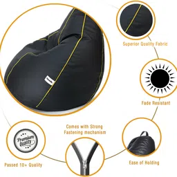 flipkart perfect homes studio XXL Tear Drop Bean Bag Cover (Without Beans) image 3