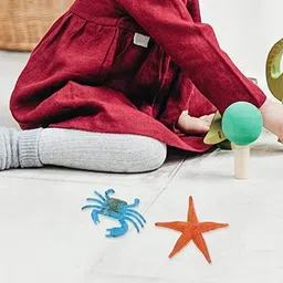 mallexo Sea Animal Toys for Kids 9PC Multi-color Ocean Animal Creatures Undersea Animal image 2