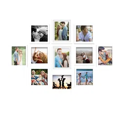 Art Street Set Of 11 White Solid Wooden Wall Photo Frames image 3