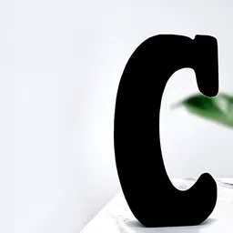 VAH Kya Bat Hai !! Black C Alphabet Letter Wall Hanging image 1