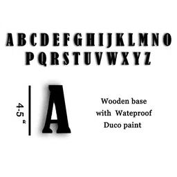 VAH Kya Bat Hai !! Black Wooden Waterproof Alphabet T Wall Hanging image 2