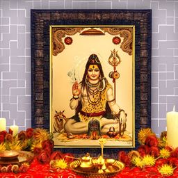 Hawai Gold Plated Lord Shiva Religious Wall Photo Frames-picture-37