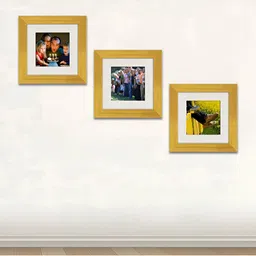 ArtzFolio Gold Toned 3 Pieces Wooden Wall Photo Frames-image-6