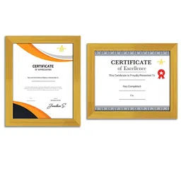 ArtzFolio Gold Toned 2 Pieces Wooden Wall Photo Frames-image-8