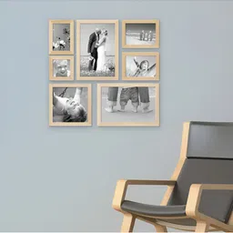 ArtzFolio Camel Brown 7 Pieces Wooden Wall Photo Frames-image-97