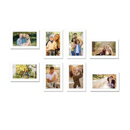 RANDOM Set Of 9 White Solid Wall Photo Frames image 2