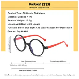 SYGA Kids Full Rim Computer Glass Round Frames image 4