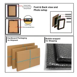 Hawai Black & Red Wooden Shiva Parvati Wall Photo Frame image 2