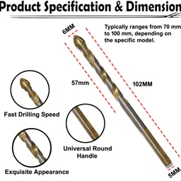digital craft 10-Piece Ceramic Drill Bit Set Premium Tungsten Carbide Bits for Drilling Tile Glass, Marble, and Wood 6mm Diameter Durable and Precision for Smooth Holes image 4