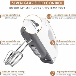 grtr 180 W Multicolor Electric Whisk image 4