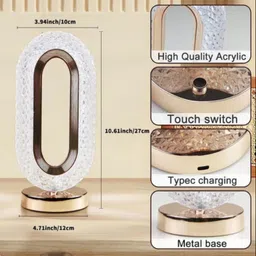 shriganeshienterprises Oval Shape Decorative Night Lamp Table Lamp image 2