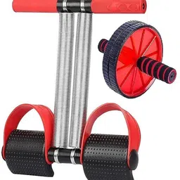 Ab Wheel Roller & Tummy Trimmer Combo Abs Abdominal Home Gym Fitness Accessory Kit Kit-image-9