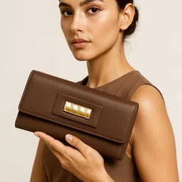 g m w Casual Brown Clutch-picture-45