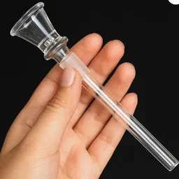 wishingbell natural Glass Shooter Pipe Borosilicate Glass Inside Fitting Hookah Mouth Tip-picture-27