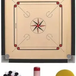 purviox 26 Inch Carrom Board With Coins, Striker And Boric Powder (Brown) 66.04 cm Carrom Board-picture-23