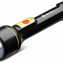 bajaj 2W RAFTAAR JUMBO LED TORCH BLACK PACK OF-02 Torch image 2