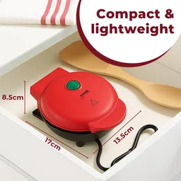 frendz forever MINI Donut Maker Machine 350 Watts | Perfect For Breakfast, Dessert | Red Donut Maker image 5