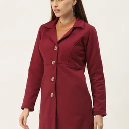 brinns Polycotton fleece Solid Coat For Women image 3