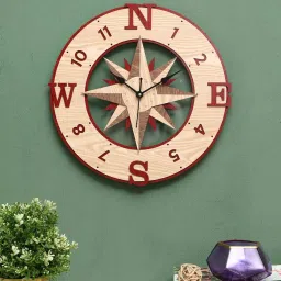 tangy oak MDF And Acrylic Analog Aristocrat Wall Clock image 1
