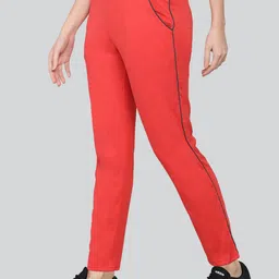 q-rious Women Solid Pink Track Pants-picture-24