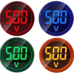 RAVBYGR 4-Metar 031 Digital SMD Display Volt Meter,Big Digit Voltage Indicator Measuring Range 60-500 V AC,22 mm Combo Lights Tester (Atom Blue+Yellow+Green+Red) Pack of 4 Digital Voltage Tester-image-5