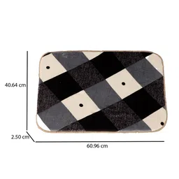 utility jet Multicolor Geometric Nylon 24x16 Inches Anti Skid Door Mats (Pack of 2) image 2