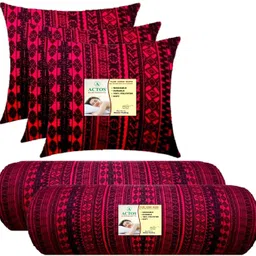 actos 3 Cushion And 2 Microfibre Geometric Bolster Pack of 5-picture-12