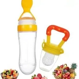 sbts Baby Fruit Feeder, Teether, Finger Brush, Bibs & Spoon Feeder Pack of 8 - Silicon image 5