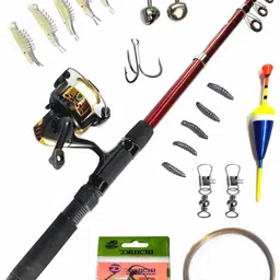 7 ft super Branded Fishing combo set BW/4562 Multicolor Fishing Rod-image-16