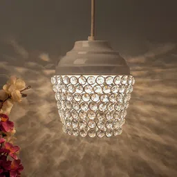 Homesake White Solid Handcrafted Crystal Pendent Light-image-45