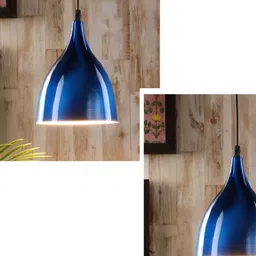 Areezo Blue Bell Metal Ceiling Lamp image 1