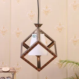 MFD HOME FURNISHING White & Gold-Toned Solid Quirky Hanging Lamp-picture-47