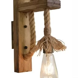 Areezo Brown Wooden Wall Lamp-picture-13