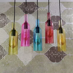 Lyse Decor Black & Pink Metal Ceiling Lamp image 2